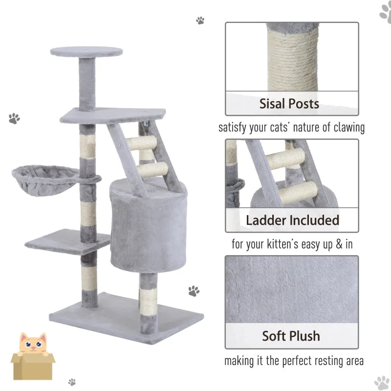 49" Deluxe Cat Tree Tower - Grey