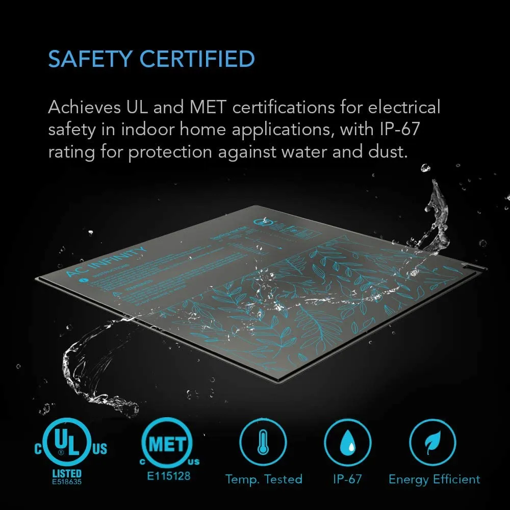 AC Infinity SUNCORE A1, Waterproof Heat Mat 3" x 20" MET & UL-Certified Heating Pad for Indoor use
