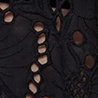 Balloon Sleeve Eyelet Popover Top
