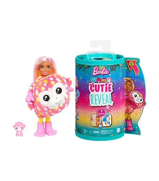 Cutie Reveal Jungle Series - Chelsea™ Doll with Monkey Plush