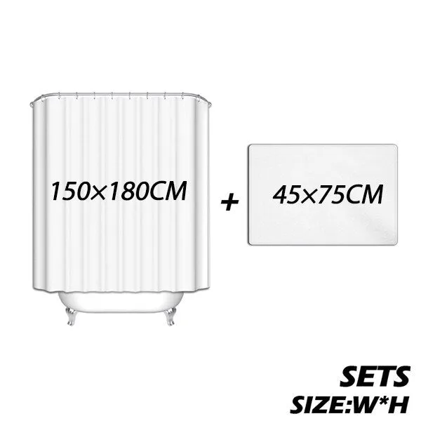 Dearhouse Sports Decoration Baseball Pitch Athlete Shower Curtain Bath Sets With Rugs 2 Piece Bathroom Set Shower Curtain Sets