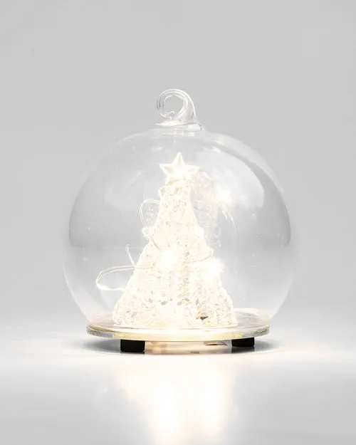 Glass Tree in Globe 10cm