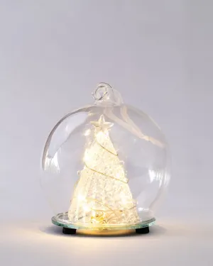 Glass Tree in Globe 10cm