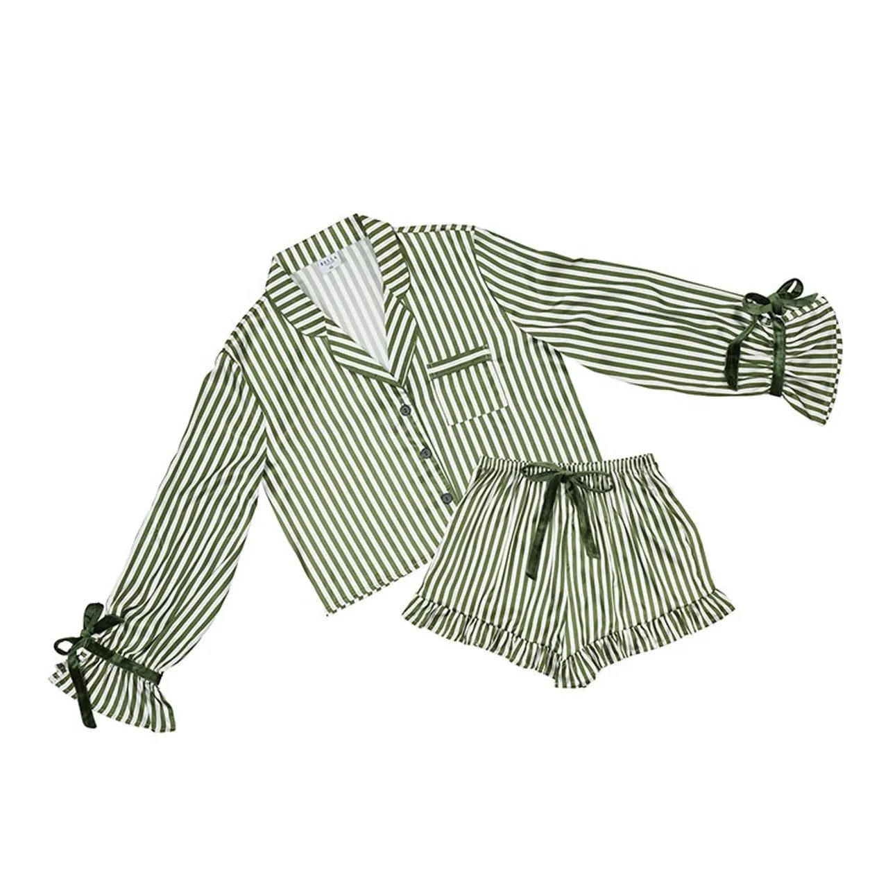 Green Stripe PJ Set