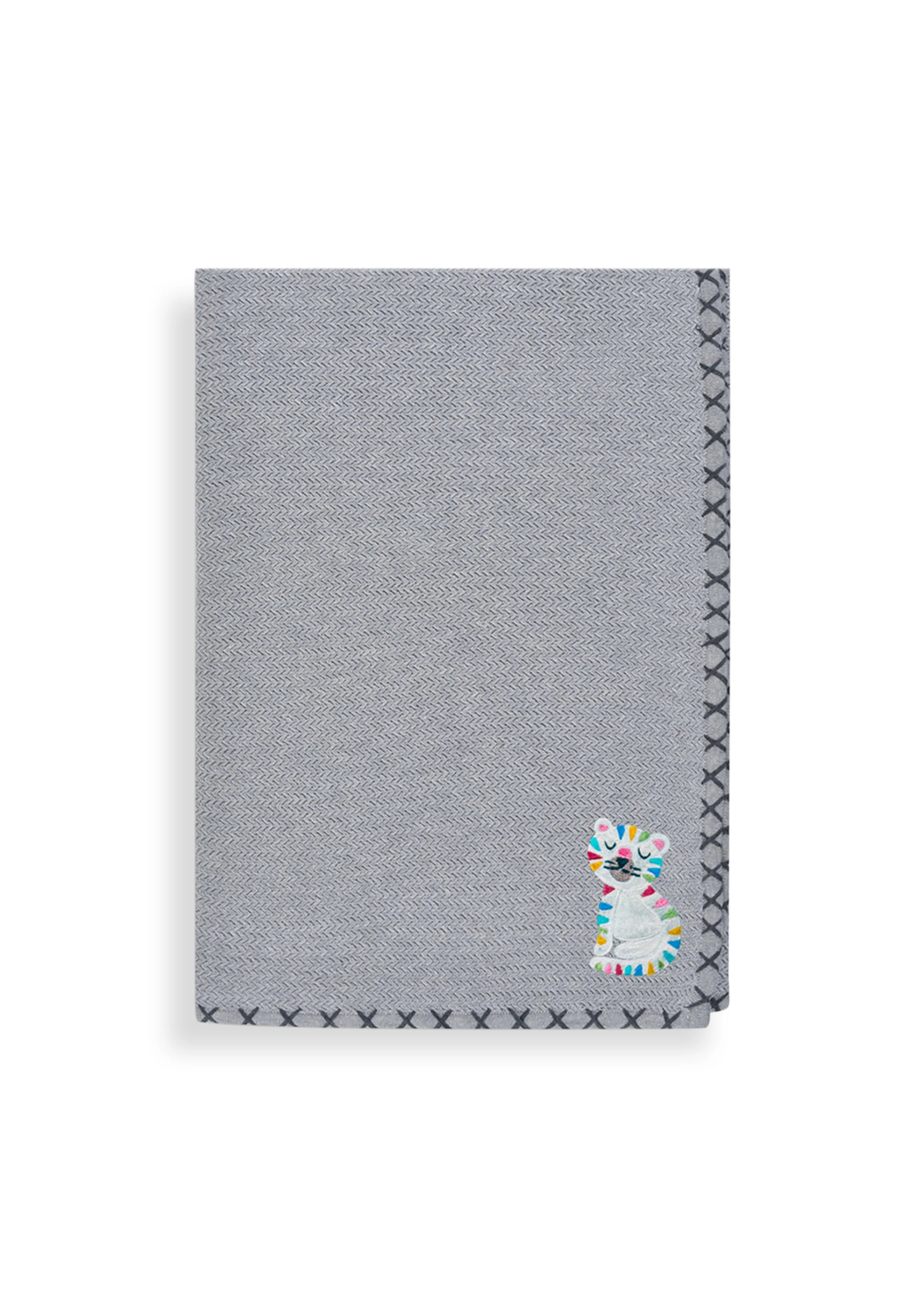 Herringbone Baby Blanket in Cotton