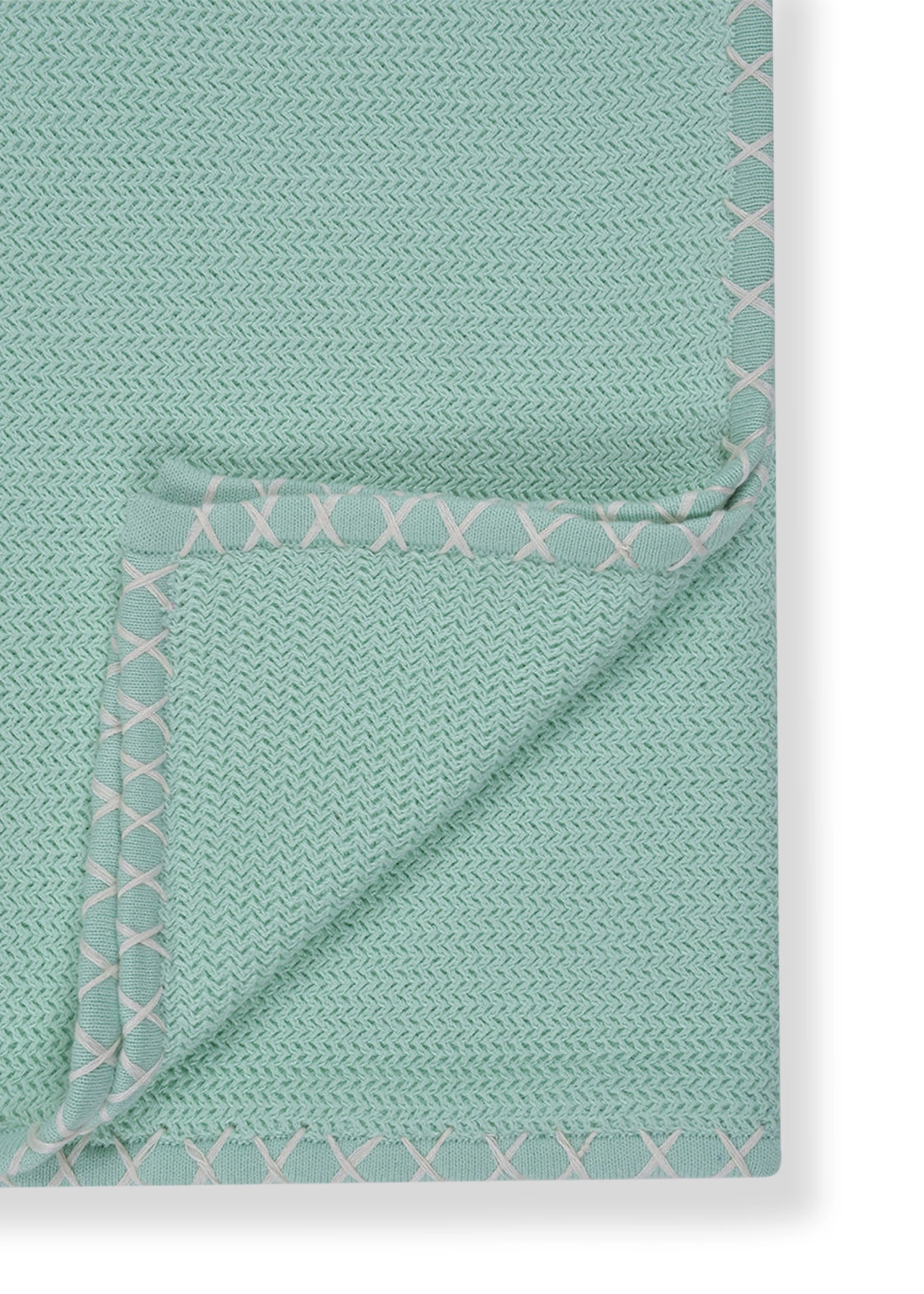 Herringbone Baby Blanket in Cotton