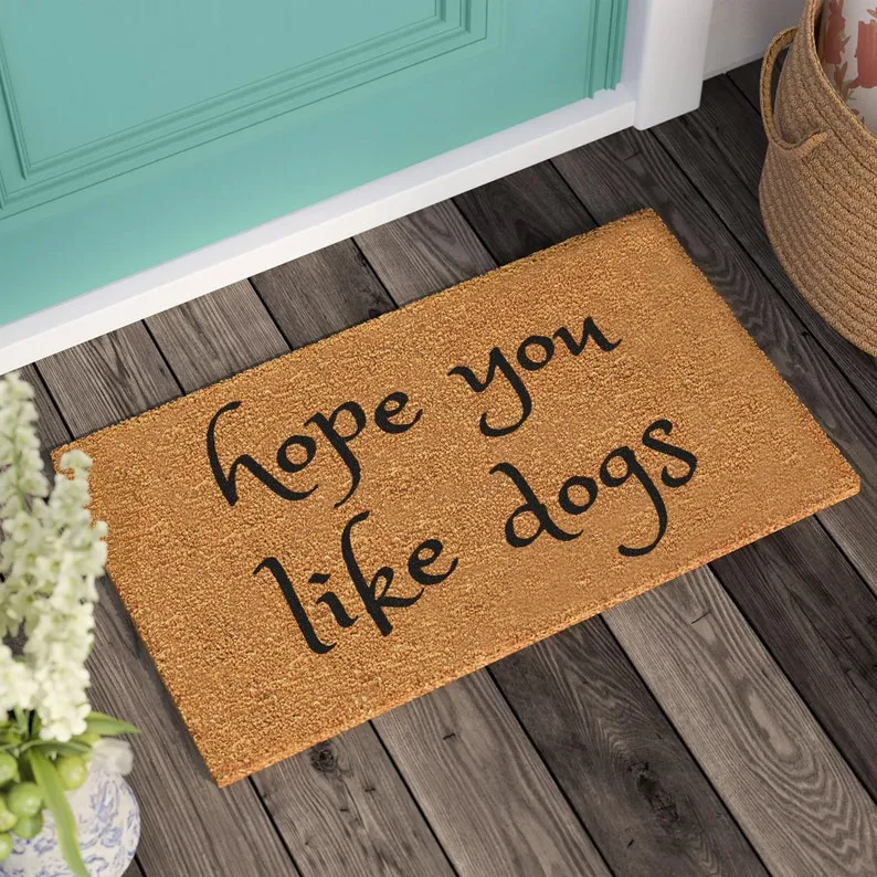 Hope You Like Dogs Doormat, Personalized Custom Doormat, New Home Gift, Wedding Gift, Housewarming Gift