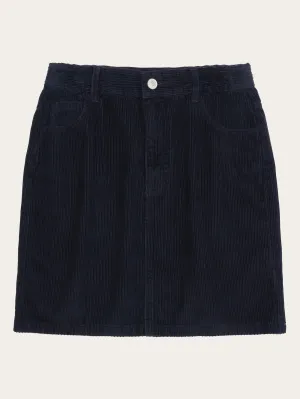 Irregular corduroy skirt - GOTS/Vegan - Night Sky