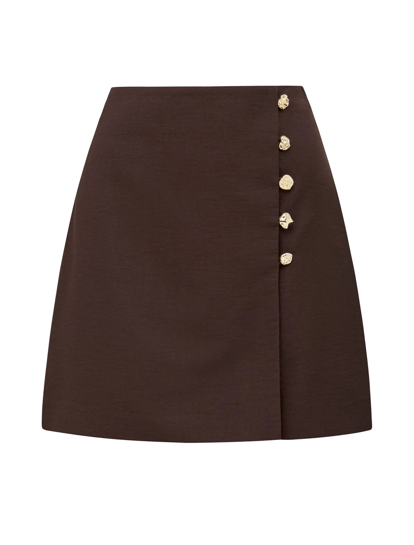 Jordyn Button Detail Wrap Skirt