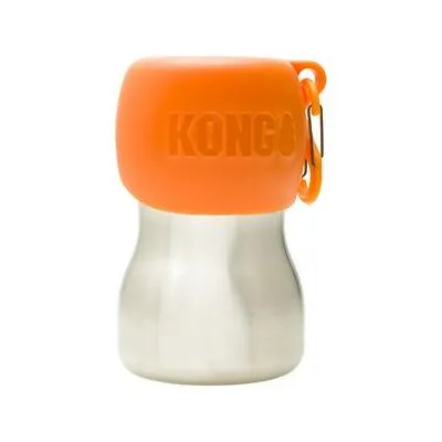 Kong H2O Insulated Stainless Steel Travel Pet Water Bottle - Orange - 9.5 Oz