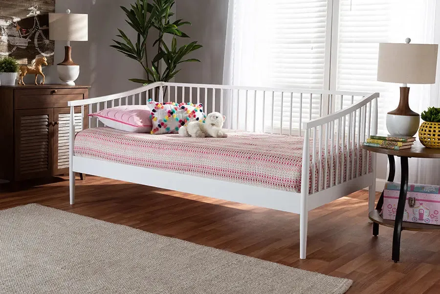 Marco White Finished Wood Twin Size Spindle Daybed