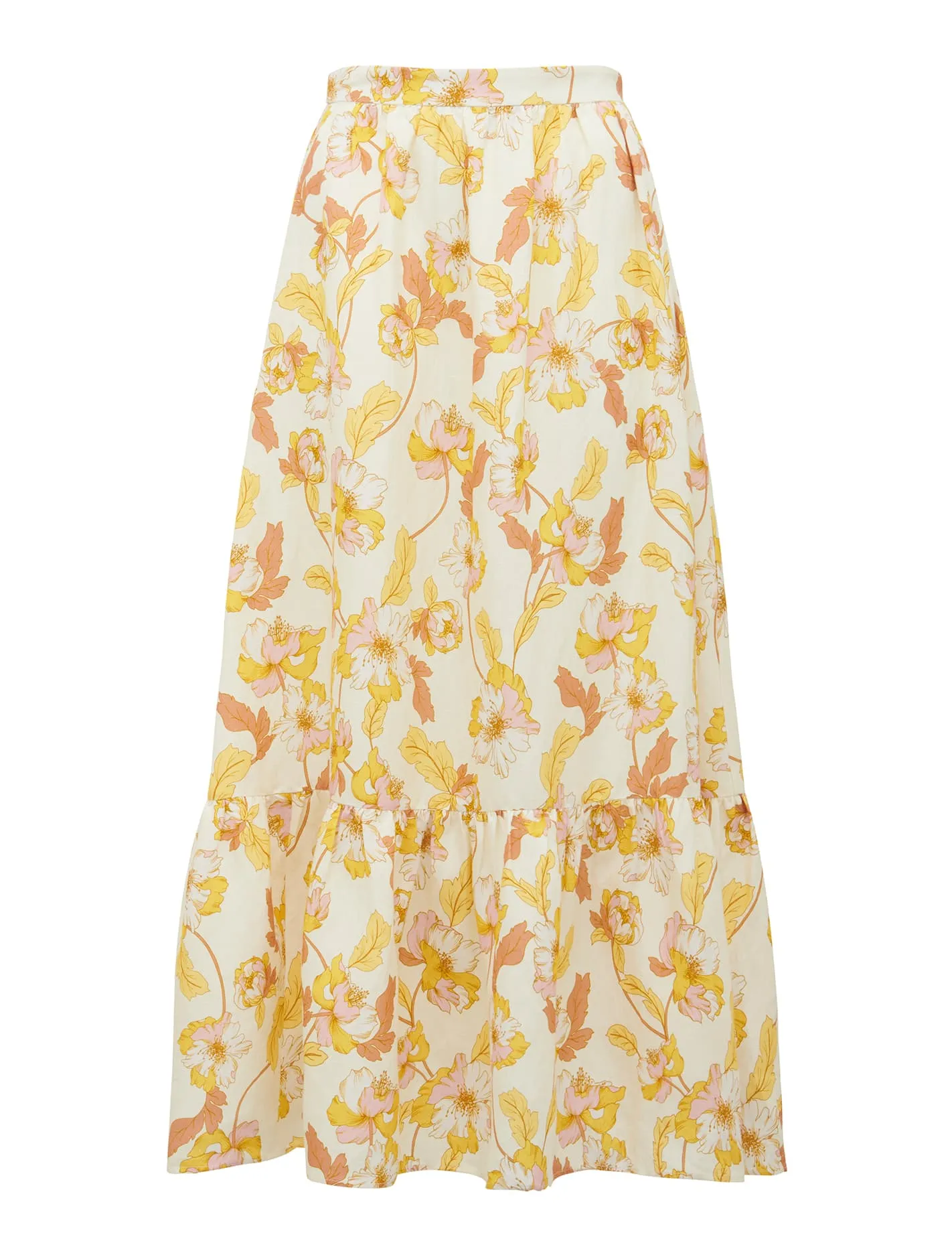 Marissa Tiered Linen Skirt