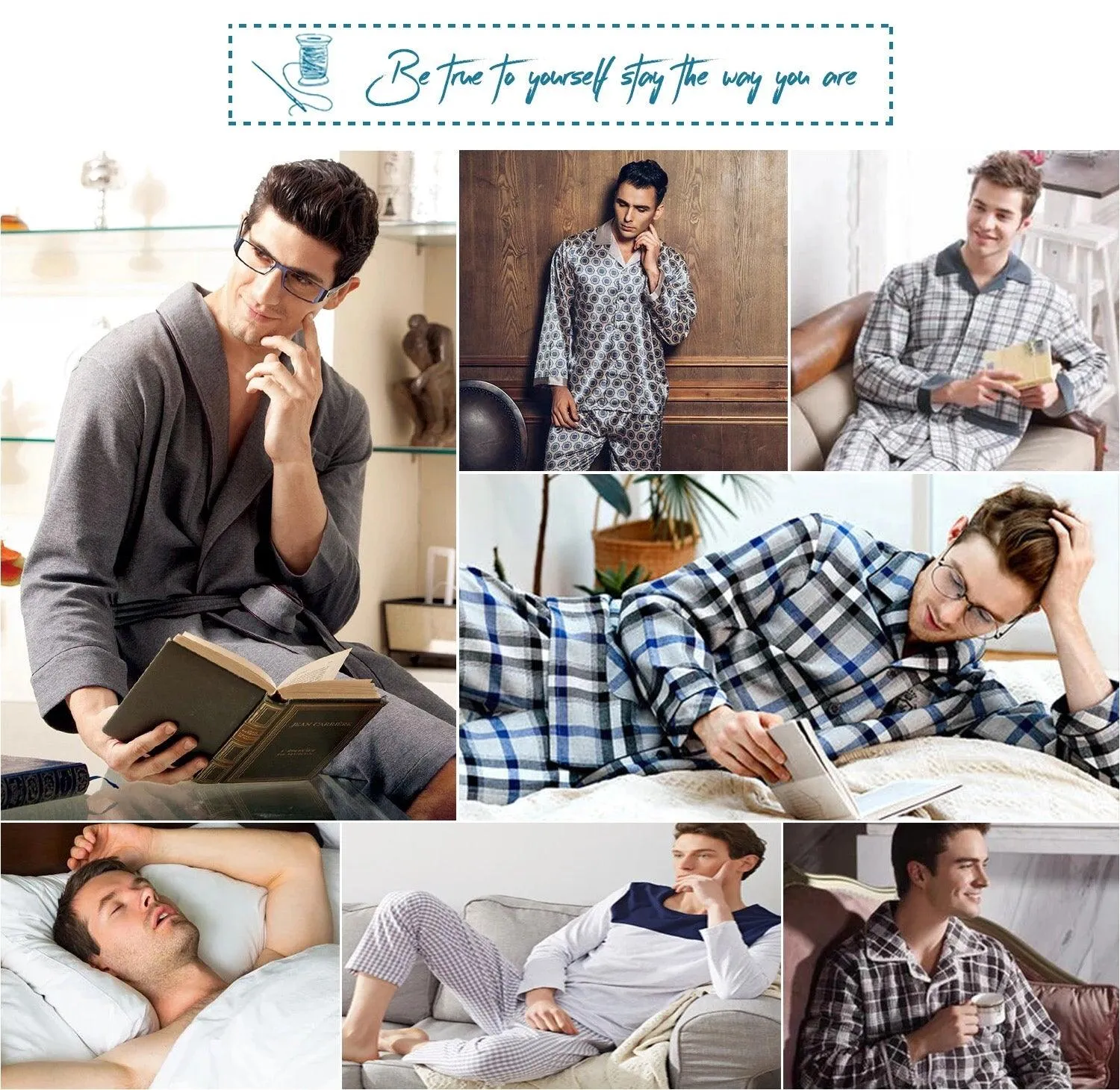 Men's Comfort Stretchy Plaid Pajama Pants