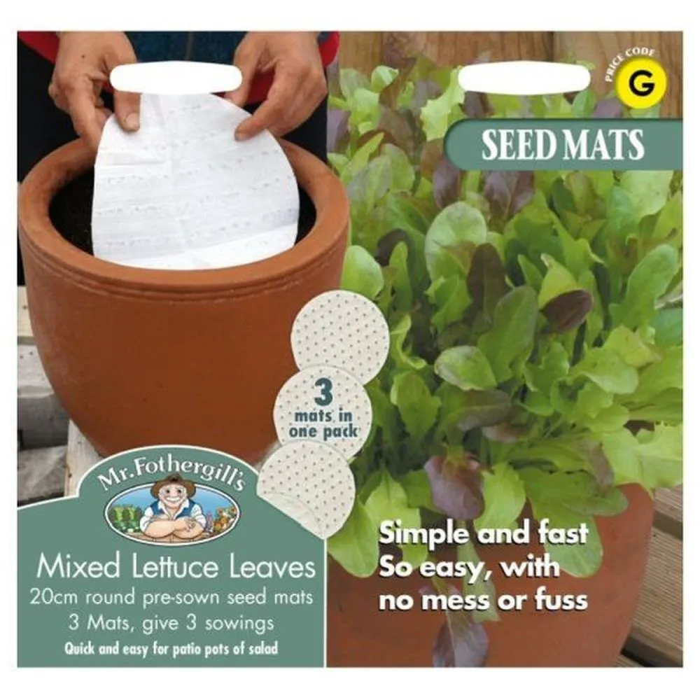 Mr Fothergill's Mixed Lettuce Leaves Seed Mat