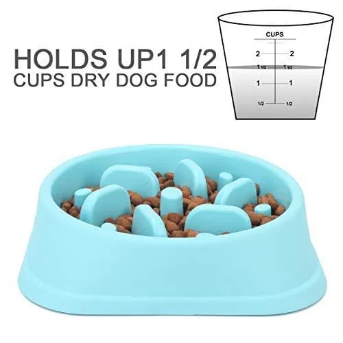 Noyal Dog Slow Feeder Bowl Non Slip Puzzle Bowl Anti-Gulping Pet Slower Food Feeding Dishes - Interactive Bloat Stop Dog Bowls - Durable Preventing Choking Healthy Design Bowl for Dogs