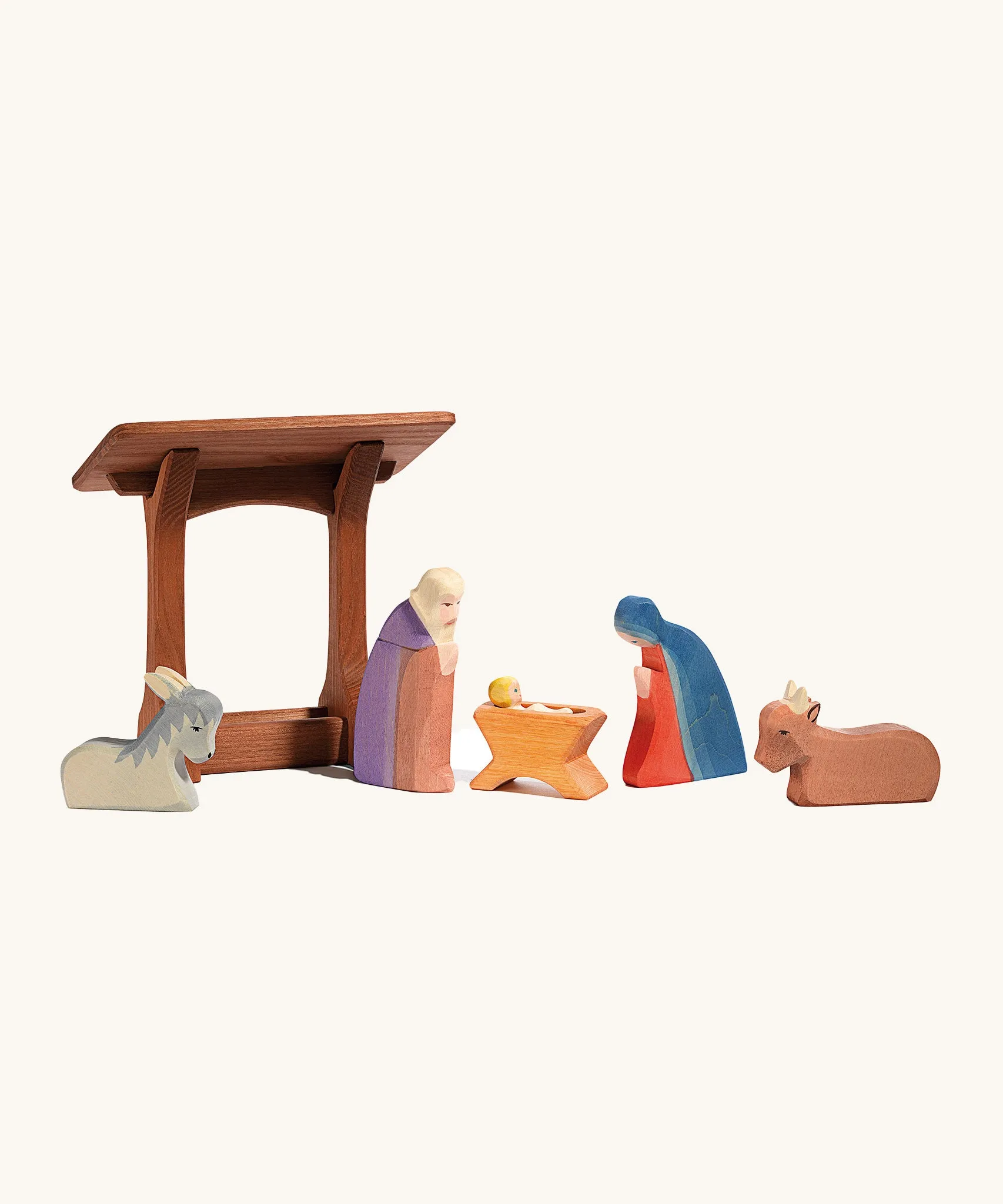Ostheimer Nativity Manger With Roof