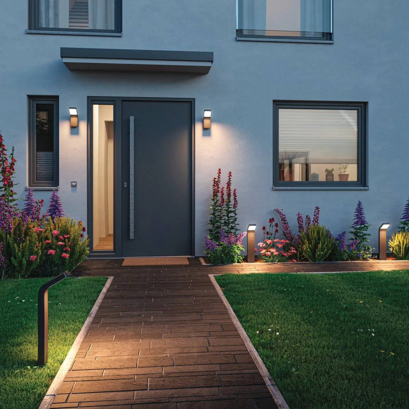Outdoor Kulma 9W LED Wall Light in Anthracite