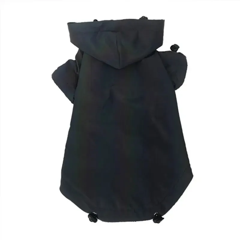 Reflective Hardshell Pet Jacket | Polyester Thermal Dog Hoodie | Thickened French Bulldog Coat | Outdoor Windproof Chihuahua Clothing