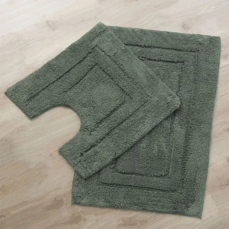 Renee Taylor 2 Piece 2000GSM Cotton Bath Mat Set