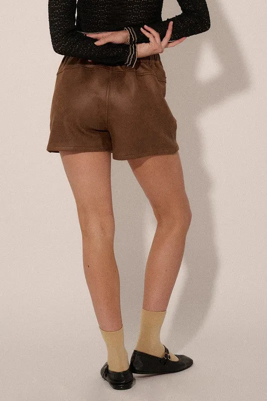 Rustic Glamour Faux Leather Mini Skort
