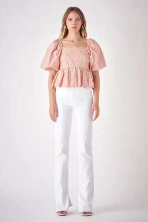 Scalloped Detail Top