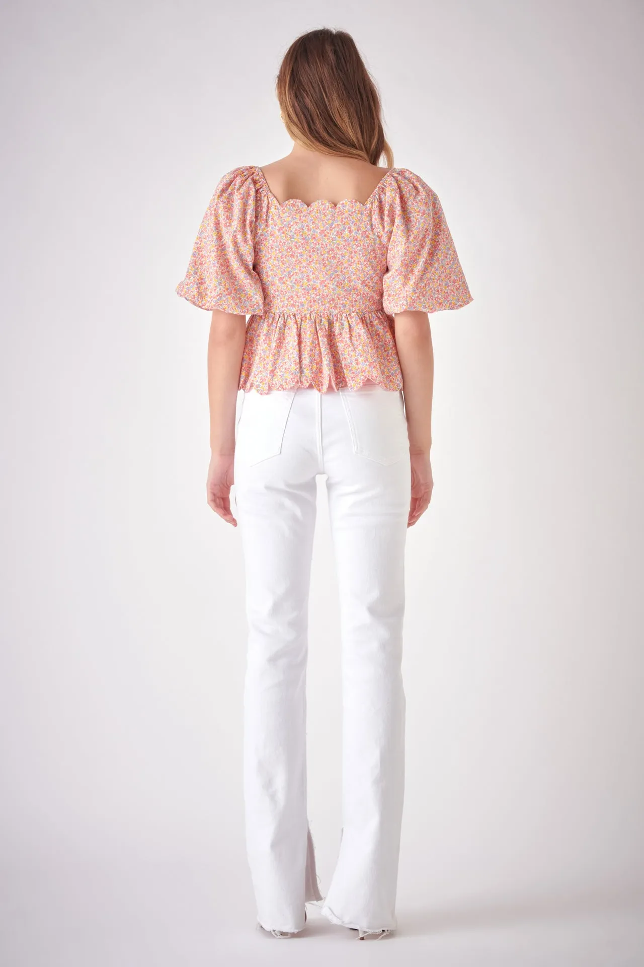 Scalloped Detail Top