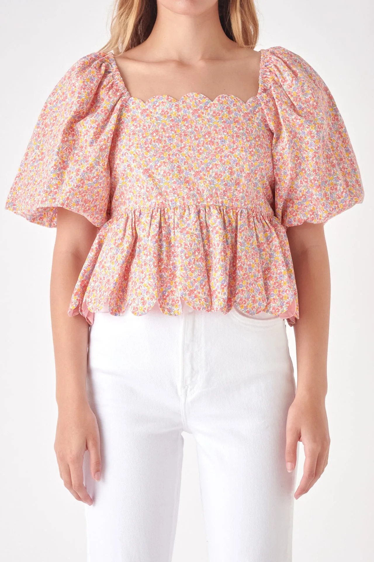 Scalloped Detail Top