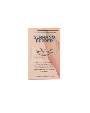 Serrano Hot Pepper Seed Pack