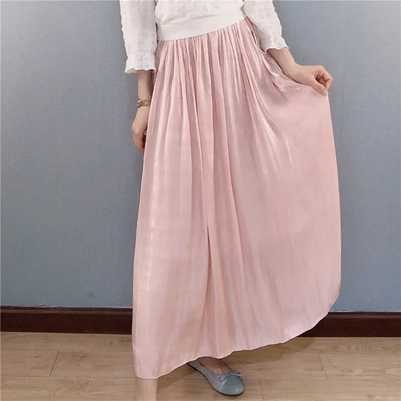 Streaming Solid Colored Skirt
