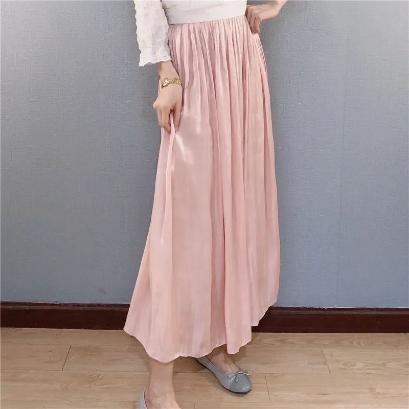Streaming Solid Colored Skirt