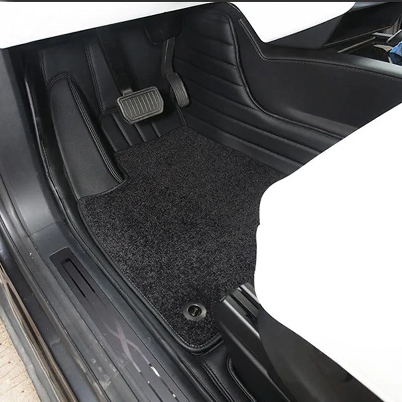 TAPTES Premium Leather Floor Mats for Model X, Best Floor Liners for Model X