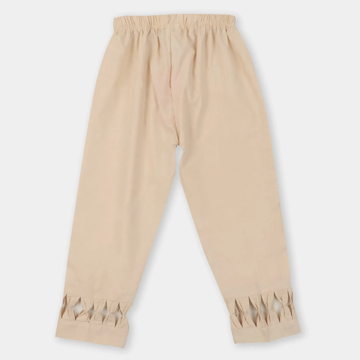Teens Girls Casual Plain Pant - Fawn