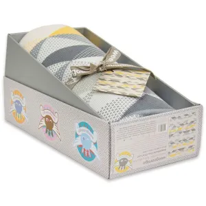 Weegoamigo Bamboo Knitted Baby Blanket - Geo Charcoal